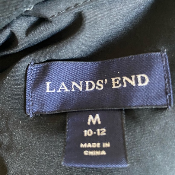 Lands end waterproof long black puffer coat - Picture 5 of 8